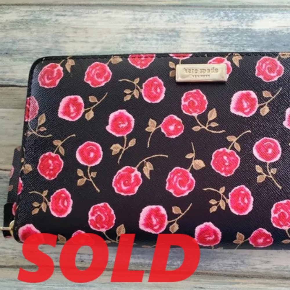 Kate Spade New York Laurel Way Neda Zip Wallet Clutch Hazy Rose - Picture 1 of 12